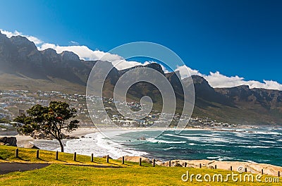 Camps Bay Beach in Cape town Stock Photo