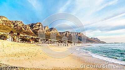 Camps Bay beach near Cape Town South Africa at the foot of the Twelve Apostles Stock Photo