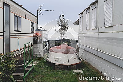 A campsite in Santander - Spain Editorial Stock Photo