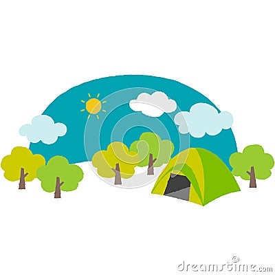 Campsite Vector Illustration