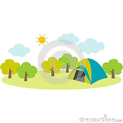 Campsite Vector Illustration