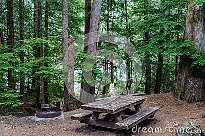 Campsite of of North Cascades National Park Stock Photo