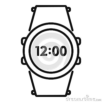 Campsite smartwatch icon outline vector. Nature freedom Vector Illustration