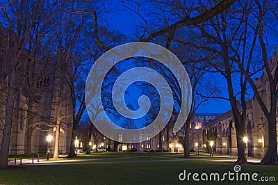 Campus at night Editorial Stock Photo