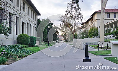The campus of Occidental College (Oxy) Editorial Stock Photo