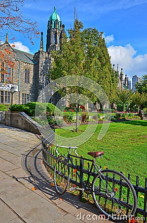 Campus of Toronto University in autumn Editorial Stock Photo