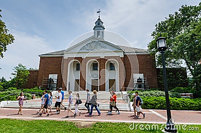 Campus Tour - Johns Hopkins University - Baltimore, MD Editorial Stock Photo