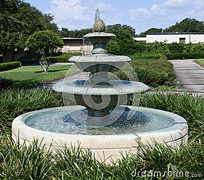 Campus Water Fountain Editorial Stock Photo
