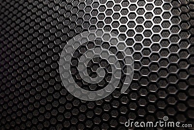 Musical powerful speaker with a protective grill close-up Stock Photo