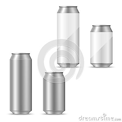 Can of beer blank template Vector Illustration