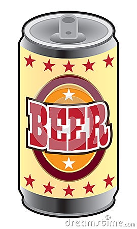 Can of Beer Vector Illustration