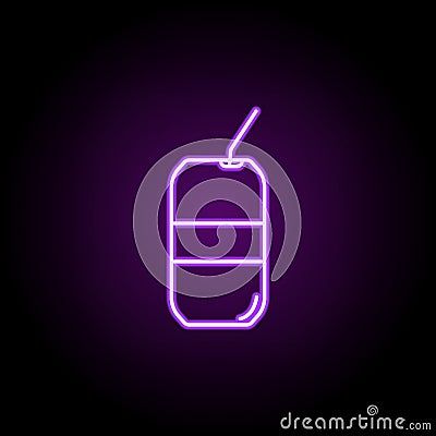 can of Coke icon. Elements of Alcohol drink in neon style icons. Simple icon for websites, web design, mobile app, info graphics Stock Photo