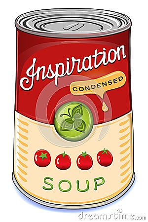 Can of condensed tomato soup Inspiration Vector Illustration