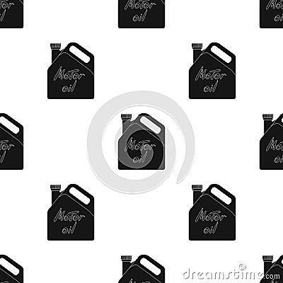 Can of engine oil.Car single icon in black style vector symbol stock illustration web. Vector Illustration