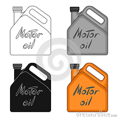 Can of engine oil.Car single icon in cartoon style vector symbol stock illustration web. Vector Illustration