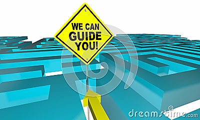 We Can Guide You Out Find Direction Maze Stock Photo