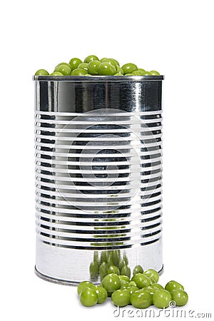 Can of Peas Stock Photo