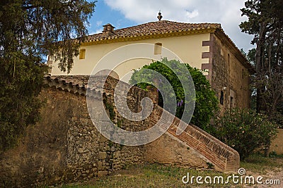 Can Plantada, a rural rustic Mansion Stock Photo