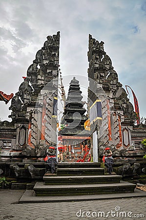 We can see meru from outside so nice architecture Stock Photo