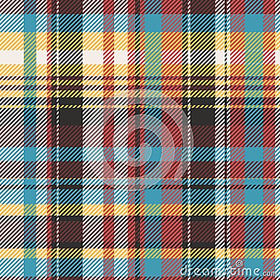 Seamless lumberjack shirt pattern. Plaid design. Textile fabric. Repeat. Colorful. Stock Photo