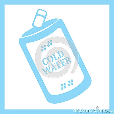 Can water. Vector graphic. Cold water. Vector Illustration