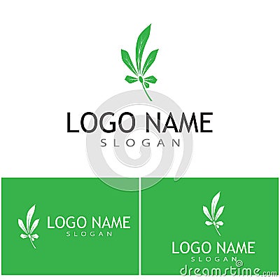 Canabis Logo Template vector symbol nature Vector Illustration