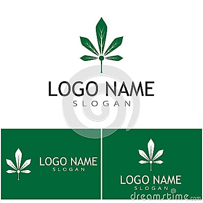 Canabis Logo Template vector symbol nature Vector Illustration