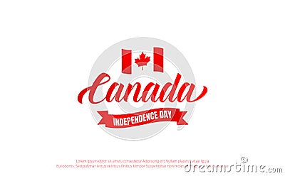 Canada Day. Canada 150 Years anniversary banner. Canada Independence Day Vector Illustration