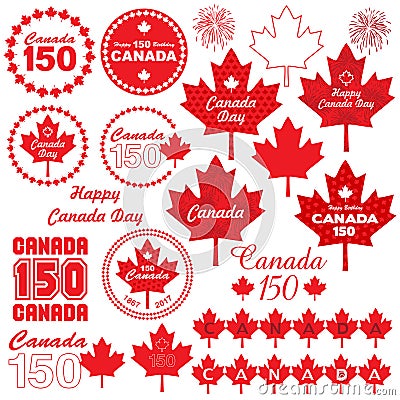 Canada Day clipart Vector Illustration