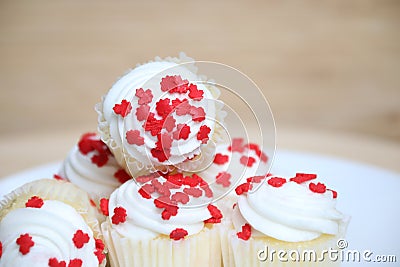 Canada Day Cup Cakes Stock Photo