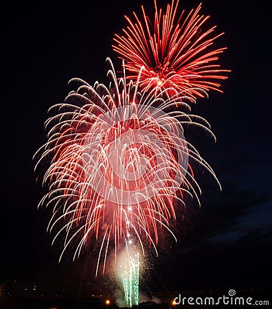 Canada day fireworks Stock Photo