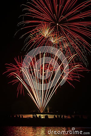 Canada Day Fireworks Stock Photo