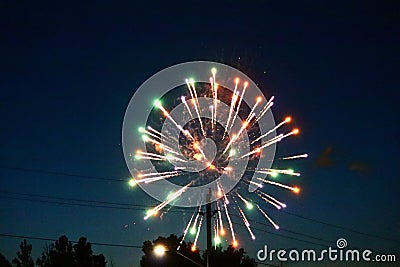 Canada day fireworks in the sky 8 Stock Photo