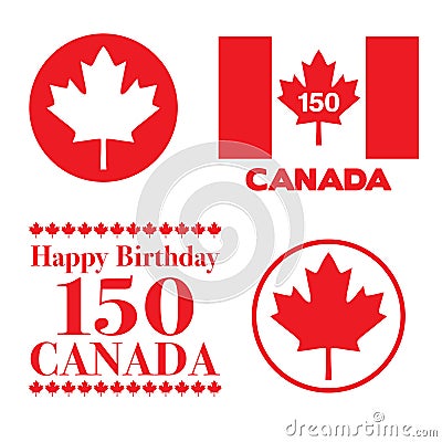 Canada Day 150 graphics Vector Illustration