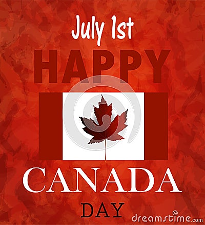 Canada flag the national day of Canada Vector Illustration