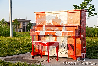 Canada Flag piano Editorial Stock Photo