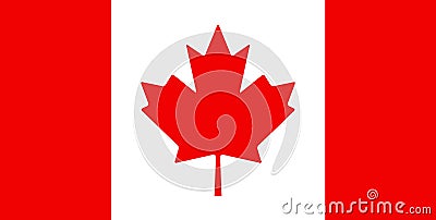 Canada flag vector canadian leaf maple icon isolated symbol Vector Illustration