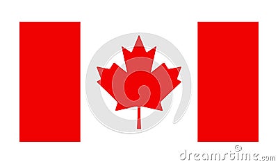 Canada flag vector canadian leaf maple icon isolated symbol Vector Illustration