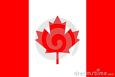 Canada flag vector icon. Web icon. Vector Illustration