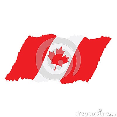 Canada Flag Vector Illustration Design Stock Photo