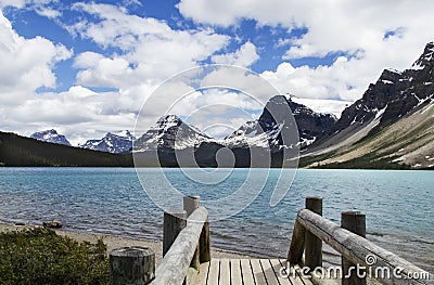 Amazing blue Canada glacier water Stock Photo