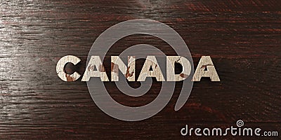 Canada - grungy wooden headline on Maple - 3D rendered royalty free stock image Stock Photo