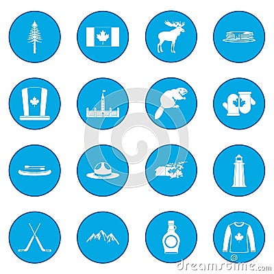 Canada icon blue Vector Illustration