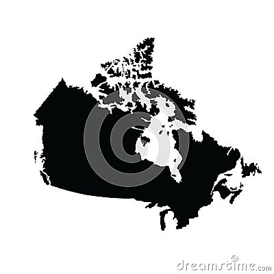 Canada map silhouette. Stock Photo