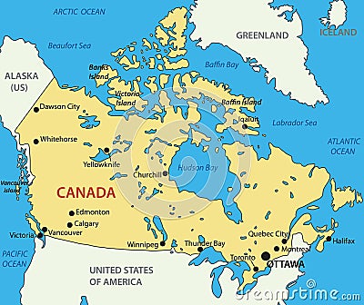 Canada - vector map Vector Illustration