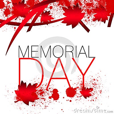 Canada Memorial Day Cartoon Illustration