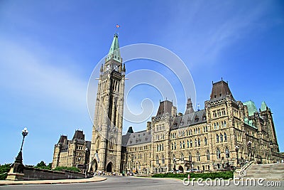 Canada Parliament Historic Building Stock Photo