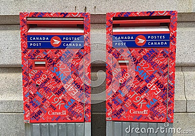 Canada Post mail boxes Editorial Stock Photo