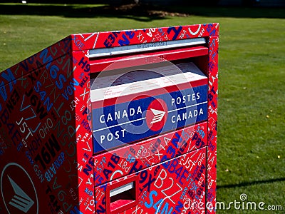 Canada post mailbox Editorial Stock Photo