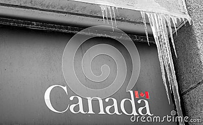 Canada - It's cold up here Stock Photo